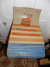 Vintage 1950 Mobiloil Lubrication Recommendations Chart - $94.05