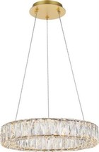 Pendant Light MONROE Transitional 1-Light Crystal Clear Gold Royal-Cut - £457.31 GBP