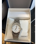 Seiko Mens Quartz Stainless Steel Date Wristwatch - $145.00