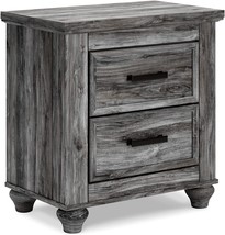 Gray 2-Drawer Nightstand, 27&quot; W X 16&quot; D X 27&quot; H, By Signature Design By Ashley - £300.44 GBP