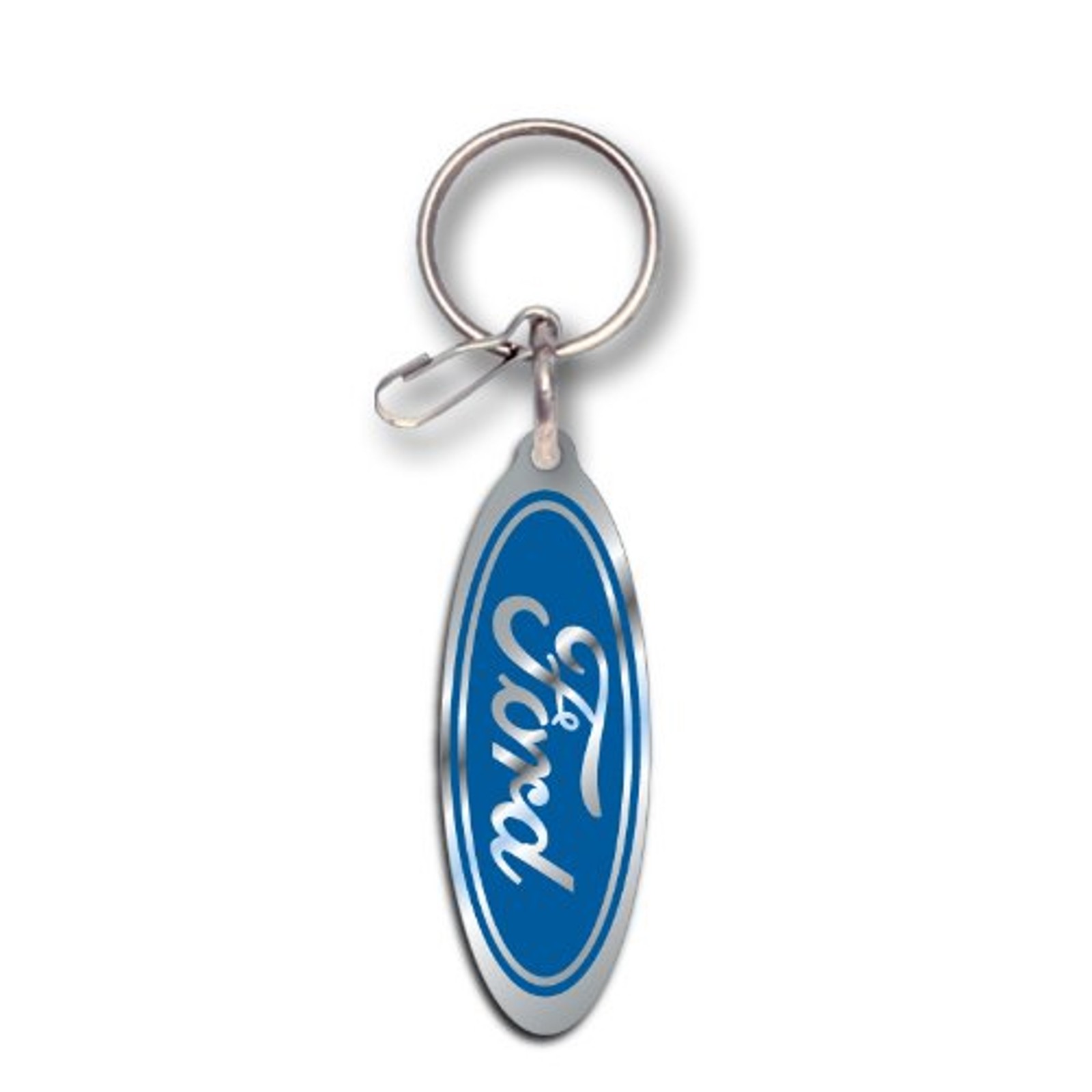 Genuine Ford Blue Oval Logo Enamel & Metal Key Chain Keychain Zipper Pull - $9.95