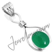 Handcrafted Jewelry Natural Green Onyx 925 Sterling Silver Pendant - £21.10 GBP