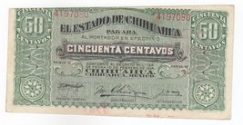 Chihuahua, Monnaie De L'État Mexicain, 50 Centavos, 1914, XF++ - $32.72