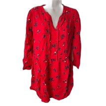 Old Navy Red Floral Tunic S - £11.70 GBP