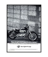 1989 Harley Davidson Sportster 883 Motorcycle Vintage Print Ad Cruiser W... - £8.24 GBP