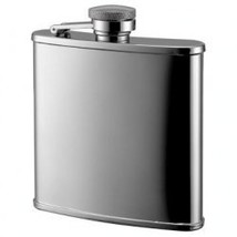 Flask, Mirror Polish Stainless Steel, 4 Ounce. - £33.35 GBP