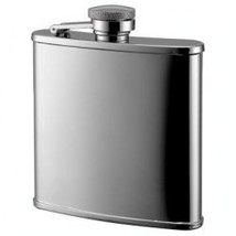 Flask, Mirror Polish Stainless Steel, 5 Ounce. - £31.74 GBP