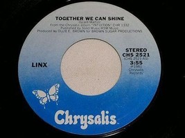 Linx Together We Can Shine 45 Rpm Record Vintage 1981 - £15.17 GBP