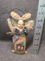Grubby Primitive Rustic Easter Bunny in Tomato Sack Decor, Mixed Media - £6.74 GBP