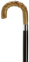 Men Diamond Crook Cane Maple With Horn Handle -Affordable Gift! Item #HA... - $56.00