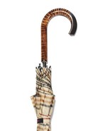Umbrella Tartan Stylish Tiger Maple Scoop Handle, 27&quot; auto-open canopy. - $1,655.70 MXN