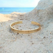 Golden Cuff Bracelet, Greek Bracelet for Women, Stacking Cuff for women, Golden  - £15.76 GBP