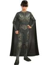 Girls Superman Faora DC Comics Jumpsuit, Belt &amp; Cape 3 Pc Halloween Costume- 4/6 - £11.11 GBP