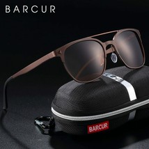 BARCUR Aluminium Magnesium Sunglasses Retro Steampunk Round glasses Men - £23.18 GBP