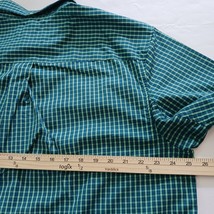 Duluth Trading Co Shirt Men's Green Plaid Cotton Shirt Wrinkle Fighter Sz L Tall image 11