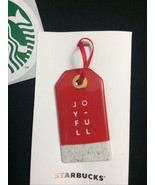 2x New limited Starbucks Joyful Ceramic Collector Ornament + Stickers - £8.08 GBP