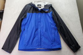 The North Face Windbreaker Jacket Mens Large Blue Long Sleeve Hooded Full Zipper - £29.13 GBP