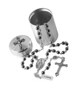 6mm Hematite black stone beads Miraculous Rosary - £57.74 GBP