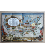 Civil War Map Centennial Edition Folded Gravy Train Promotion 16 x 23 in... - £21.61 GBP