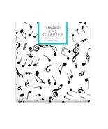 Create It Fat Quarter Fabric, 18 x 21 inches, White With Black Music Notes - $4.49
