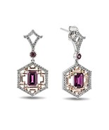 Disney Fine Jewelry 925 Sterling Silver and 10K Rose Gold Dangle Earring... - $209.18 CAD