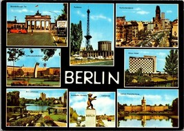 Berlin Germany Funkfurm Hilton Hotel Autobahn Continental Vintage Postcard - £7.50 GBP