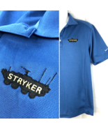 Stryker US Army Nike M Golf Shirt Medium Mens Fit Dry Combat Vehicle Blu... - £27.86 GBP