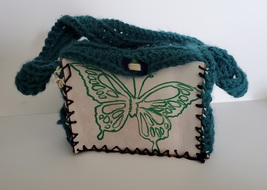Leather and Crochet Hand Bags - £39.33 GBP