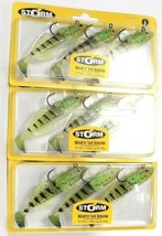 3 Packs WildEye Live Sculpin 3&quot; 1/4 Oz Life Like Swim Action 3 Count Jig - £20.36 GBP