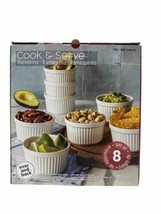 Cook &amp; Serve Over and Back 8-Piece Ramikin Set, White, 10 oz. - £23.10 GBP