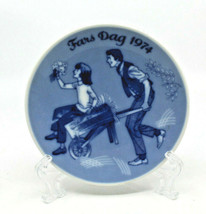 Porsgrund Norway 1974 Father&#39;s Day Fars Dag Collectible Wall Plate Man Woman  - £20.05 GBP