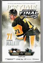 June 1 2016 Stanley Cup G2 Sharks @ Pittsburgh Penguins Program Sheary OT Goal - £15.27 GBP