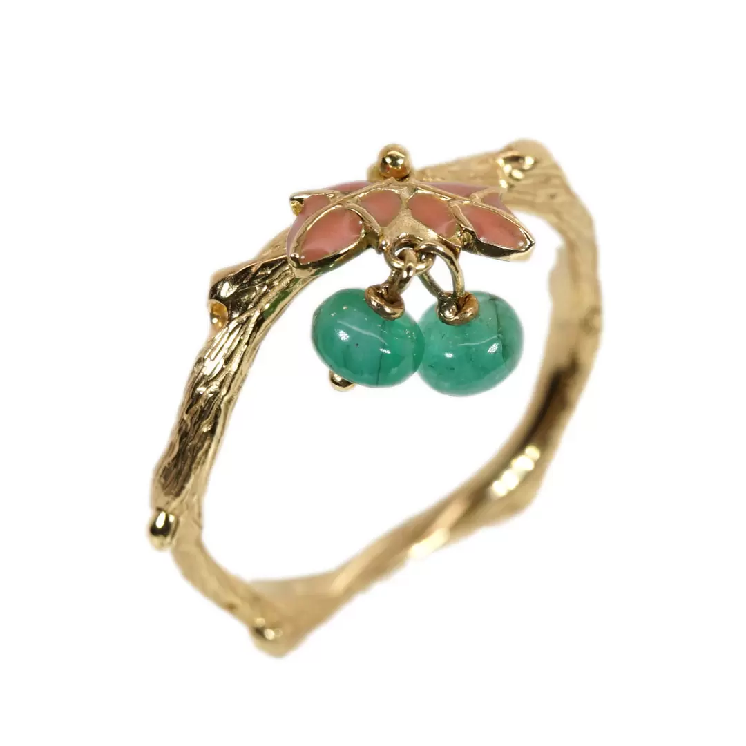 Green Cherry Ring  - $627.00