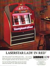 Laserstar Lady In Red Jukebox Flyer Rowe AMI 1994 Phonograph Art 8.5&quot; x 11&quot; - £16.04 GBP