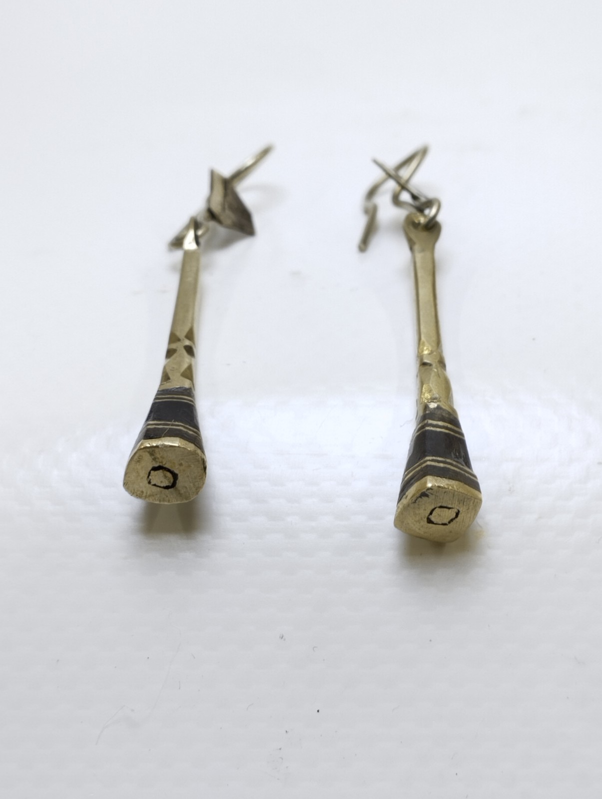 Vintage Tuareg Silver Long Drop Earrings – Handcrafted Tribal Design Item image 5