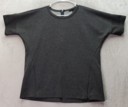 Banana Republic T Shirt Top Womens Small Gray Short Sleeve Sides And Back Zipper - £14.41 GBP