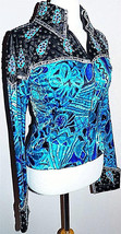Blue No Stretch Showmanship Pleasure Rail Show Rhinestone Crystal Jacket S - $279.99
