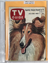 Mar 1 TV Guide 1958 LASSIE Hirschfeld WILL HUTCHINS Sugarfoot HOCKEY - £23.27 GBP