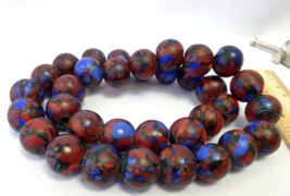 Vintage Trade Beads Very Unique Color Beaded Strand Necklace 20mm - $77.60