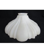 antique scalloped milk glass lamp shade 2 1/2&quot; fitter vintage - £56.71 GBP