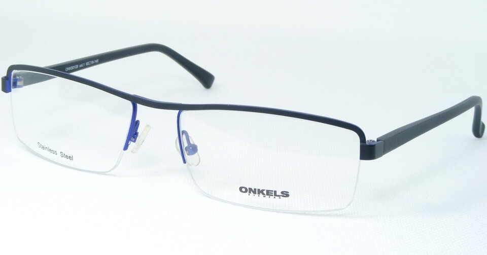 ONKELS ONK90128 1 MATT BLACK /VIOLET BLUE EYEGLASSES GLASSES FRAME 60-18... - $58.85