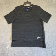 Nike Womens Sportswear Advance 15 High Low Stretch Athletic Gray Top Siz... - $14.85