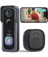 Wireless Doorbell Camera with Chime - 166° Wide Angle View, 2K HD Video,... - $179.96