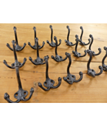 15 Black Coat Hooks Wall Mounted Hat School Farm Towel Bath Kitchen Cast... - $35.99