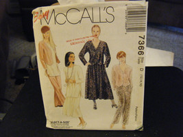 McCall&#39;s 7366 Misses Top, Tunic, Pants &amp; Skirt Pattern - Size 12/14/16 - $6.60