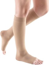 MEDIVEN Comfort Calf Highs Open Toe X-Wide 20-30mmHg (Natural) Size: IV - £50.07 GBP