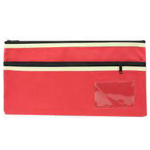 Osmer Jumbo Polyester 2-Zip Pencil Case (35x18cm) - Red - £26.01 GBP