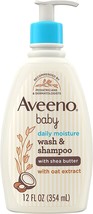 Aveeno Baby Daily Moisturizing 2-in-1 Body Wash & Shampoo with Shea Butter & Oat - £19.97 GBP