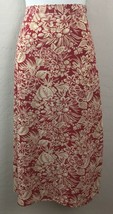 Sag Harbor Womens Petite Red White Floral Print Midi Skirt 14P - $29.99