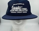 Gallup Snap Back Vintage Trucker Blue Train Santa Fe Mesh FCU Credit Union - $12.59